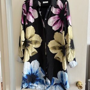 Equipment Floral Button-Up Shirt Dresst